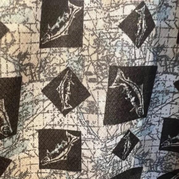 Tallwoods Fish and Map Patterned Short Sleeve Button Shirt 4XL - Picture 2 of 6